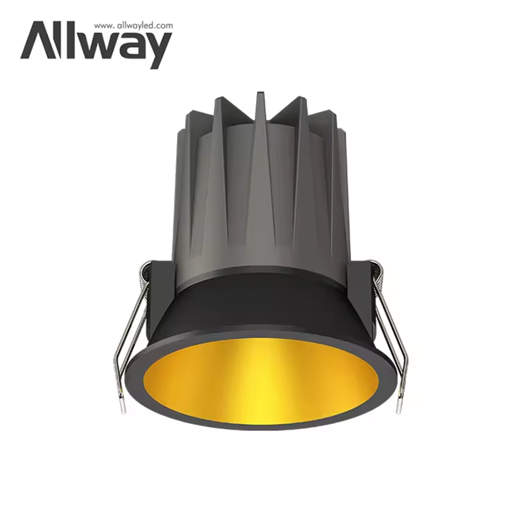 ALLWAY Ceiling Light Anti Glare Aluminum Housing Indoor Hotel Project 3w 5w 9w 15w Led Down Spotlights